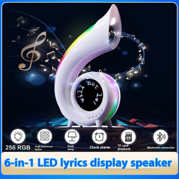 Lyrics Display Conch Bluetooth Audio RGB Ambience Light Creative Desk Lamp - Image 2