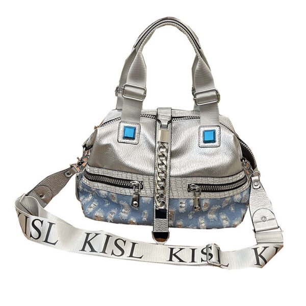 Ripped Chain Portable Messenger Bag For Women - Image 5
