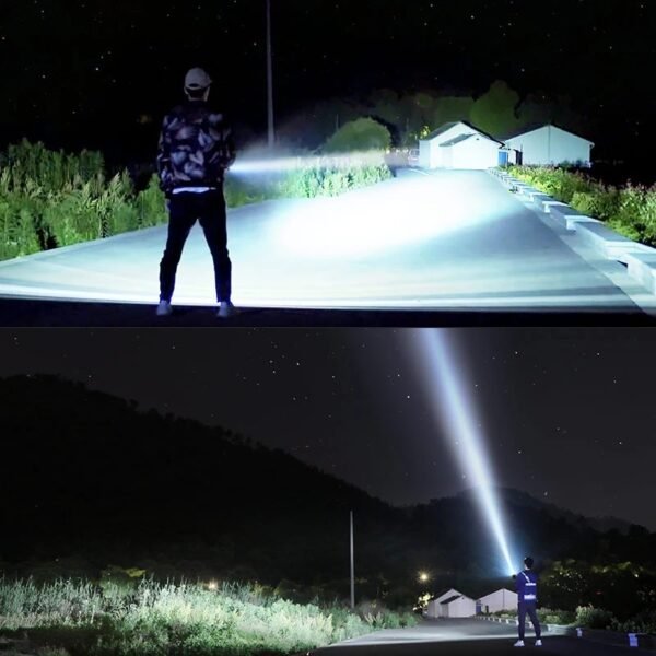 Strong Flashlight Focusing Led Flash Light Rechargeable Super Bright LED Outdoor Xenon Lamp - Image 5