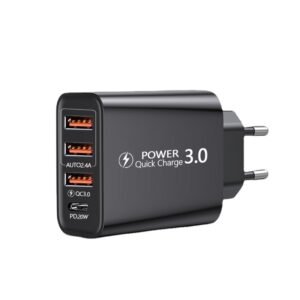 Multi-Device USB-C PD Adapter for US & European Plugs