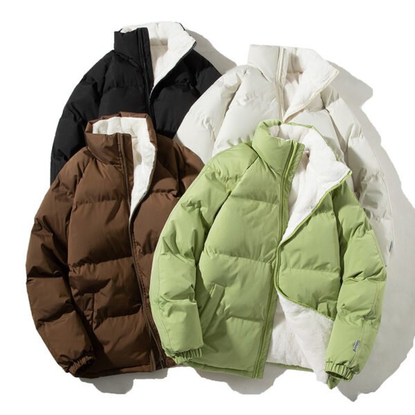 Couples Stand-Up Collar Jacket – Warm & Thickened Winter Coat - Image 2