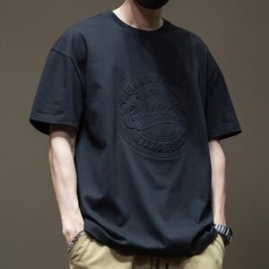Summer Fat Crew Neck Short Sleeve T-shirt Loose Three-dimensional