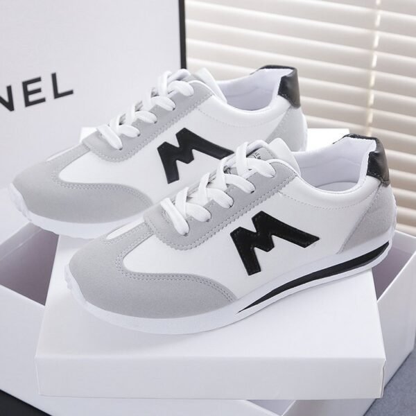 Bottom Argan Women's Leather Korean Style Versatile Student Casual Running Shoes - Image 4