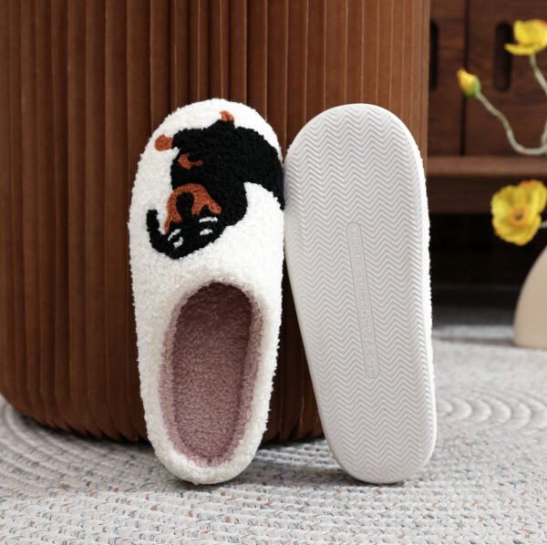 Cotton Slippers Women's Home Winter Animal Embroidery Warm - Image 4