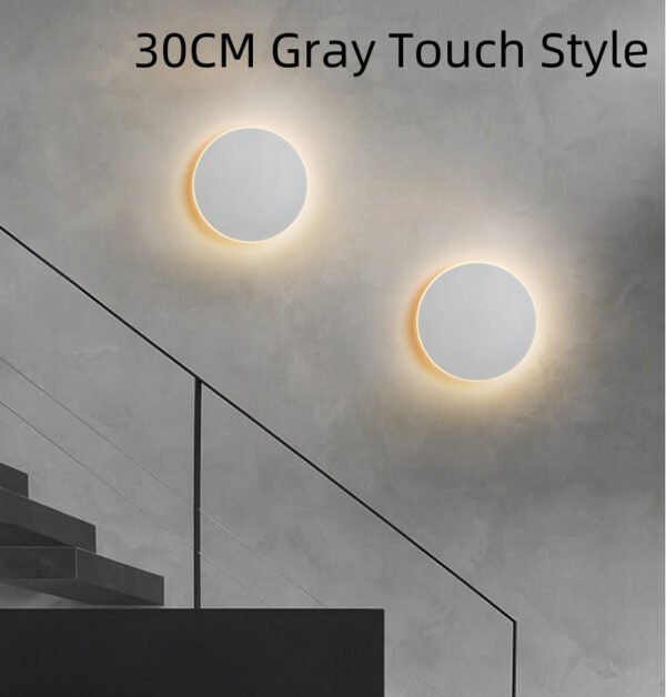 Simple Led Round Wall Lamp Touch Bedroom Bedside - Image 10