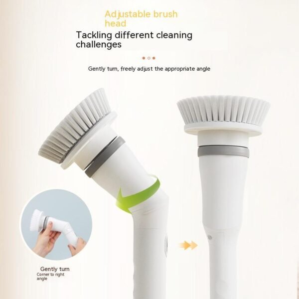Electric Scrubber Cleaning Wall Long Handle Elbow Telescopic Multifunction Cleaning Brush - Image 2