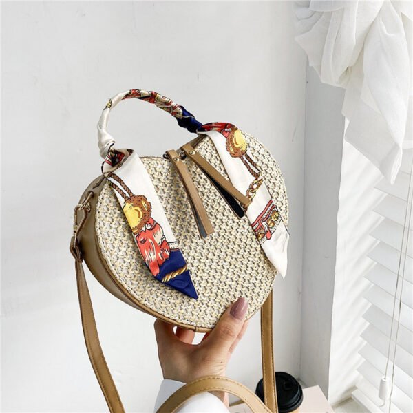 Straw Silk Scarf Spring Simple Shoulder Messenger Phone Bag - Image 6