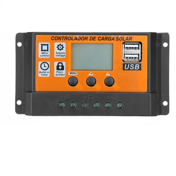 LCD Solar Panel Charging Orange Controller - Image 2