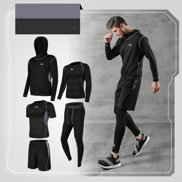 Running quick-drying basketball sports suit five-piece training suit - Image 8