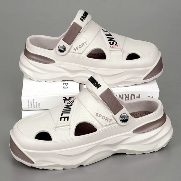 Beach Sandals Summer Men's Platform Non-slip Dual Purpose Sandals Outer Wear Outdoor Large Size Hole Shoes - Image 7