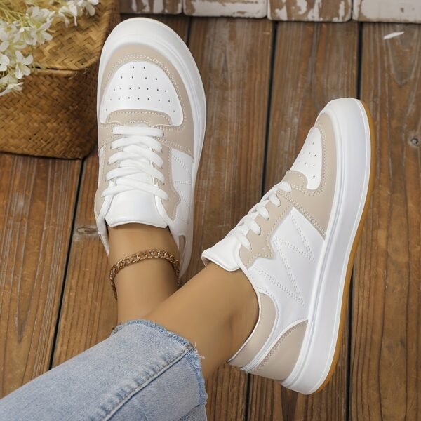 Women's Fashion Round Toe Color-blocking Casual Shoes - Image 3