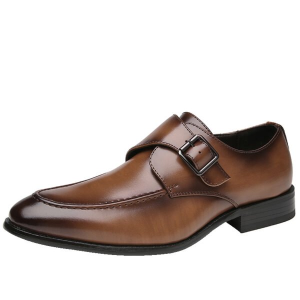 British Style Buckle Business Leather Shoes Men - Image 5