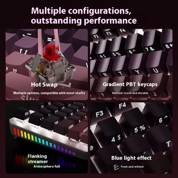 Mechanical Keyboard 87 Key Wired E-sports Game Good-looking Side Engraving Computer Office - Image 3