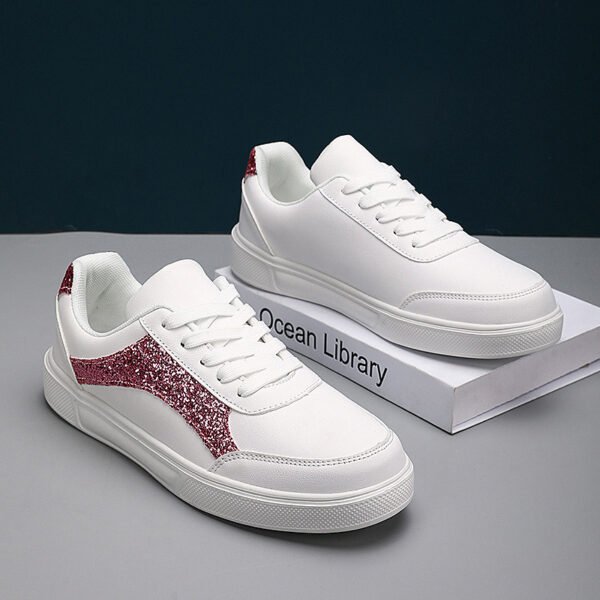 White Shoes New Shiny Casual - Image 3