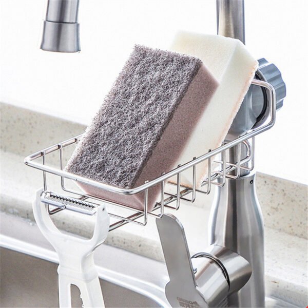 Adjustable Sink Drain Rack Sponge Storage Faucet Holder Soap Drainer Shelf Basket Organizer Kitchen Bathroom Accessories - Image 5