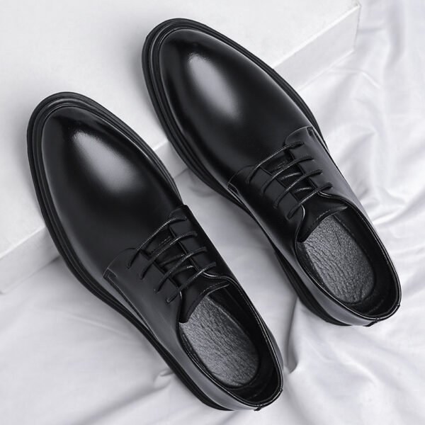 Business Formal Wear British Commuter Leather Black Leather Shoes - Image 2