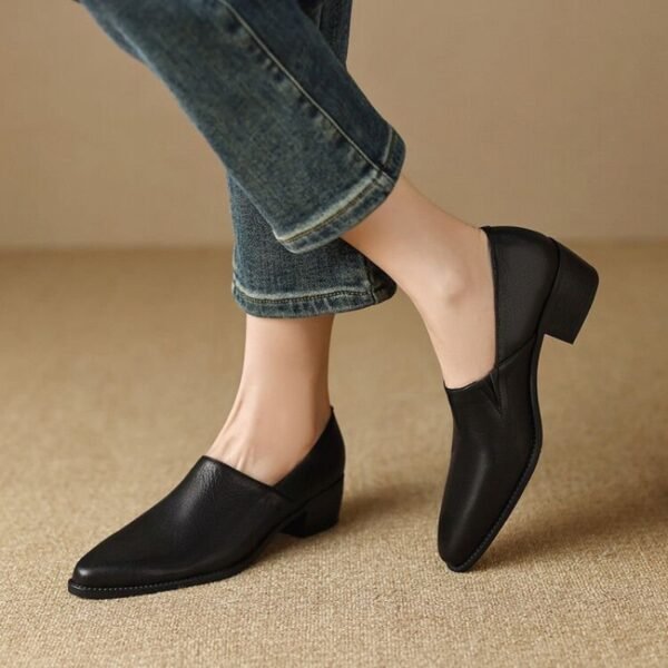 Autumn Women's Small Leather Shoes Comfortable Root Wild Fashion Solid Color - Image 6