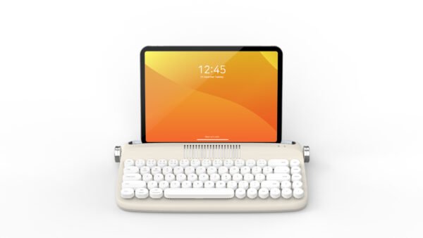 B307 Rechargeable Retro Bluetooth Wireless Keyboard - Image 2