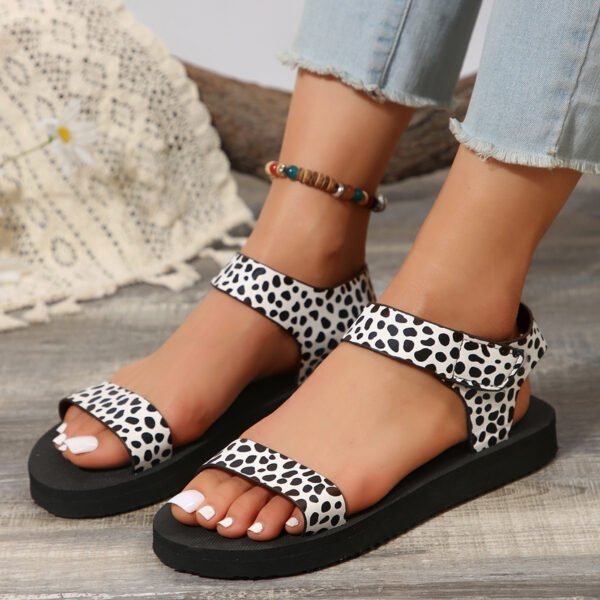 Women's Thick Bottom Small Sandals Leopard Print Color - Image 2