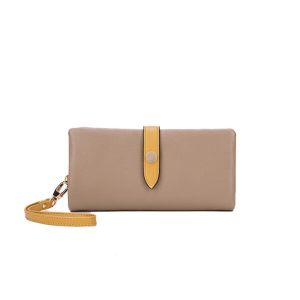 Women's Wallet Contrast Color Hasp Long Zipper Multi-functional Simple Fashion Clutch - Image 4