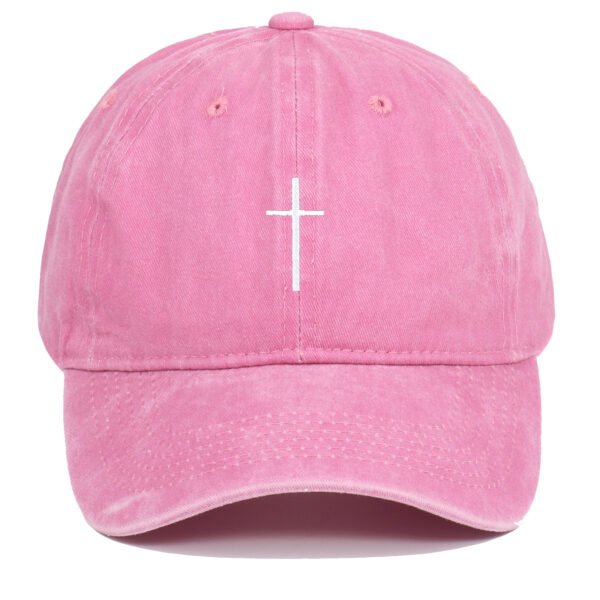 Cross Embroidered Peaked Cap Baseball Cap Letter Sun Hat - Image 3