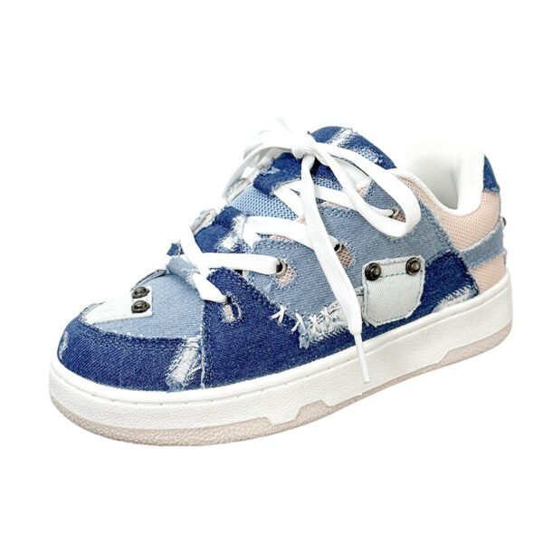 Denim Canvas Cold Glue Bread Shoes - Image 8