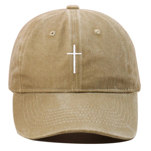 Cross Embroidered Peaked Cap Baseball Cap Letter Sun Hat - Image 8