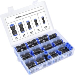 40-piece Straight-through Quick Pneumatic Connector Accessories Assembly