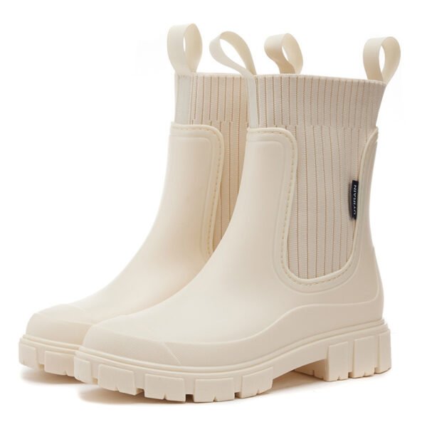 Wear-resistant Height Increasing Waterproof Non-slip Outdoor Wearable Elastic Band Women's Rain Boots - Image 7
