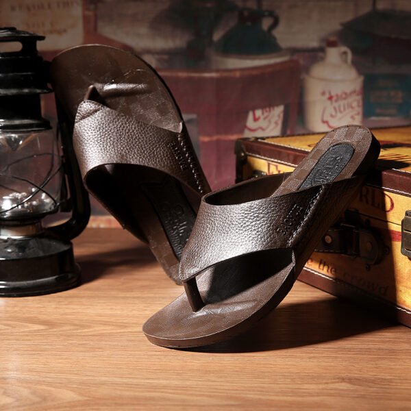 Men's Waterproof Closed Toe Flip Toe Plastic Slipper - Image 4