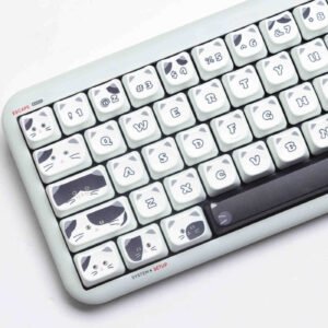 Black And White Kitten Full Set Sublimation Key Cap