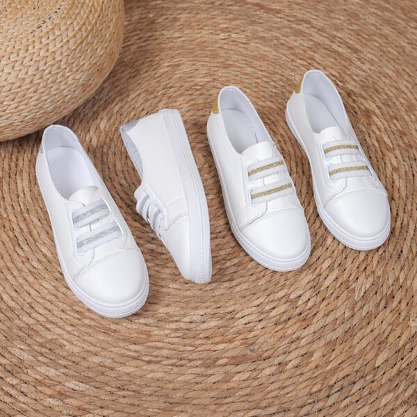 White Shoes Casual Versatile Slip-on Lazy Low-cut Flat - Image 4