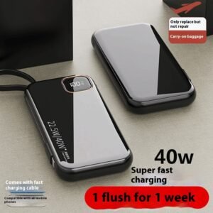 Integrated Cable Portable Battery with Large Capacity