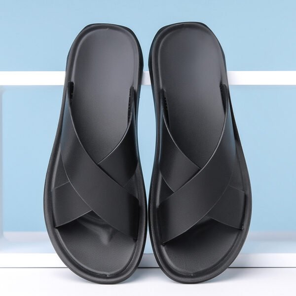 Men's Leather Summer Casual Slippers - Image 3
