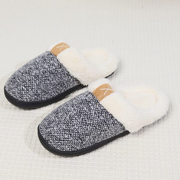 Fluffy Slippers Home Indoor Warm Thick-soled Cotton Slippers - Image 7