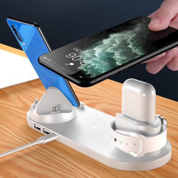 6-in-1 Wireless Charger Dock for iPhone & Watch - Image 4