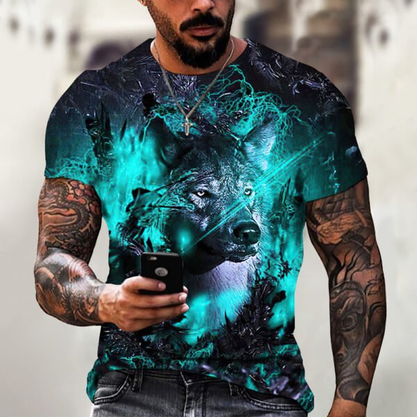 Animal Beast Lion 3D Printed Summer Men's T-shirt - Image 5