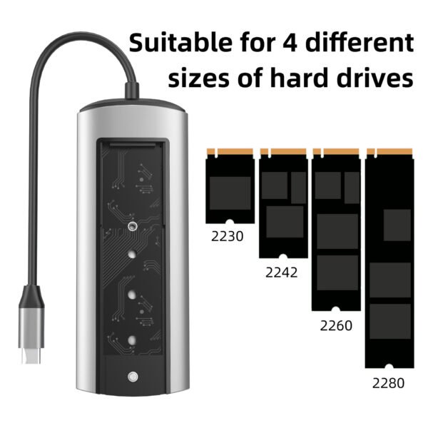 6in1 Typec Docking Station Usb Hub Expansion Interface 8in1 Hard Disk Box - Image 5