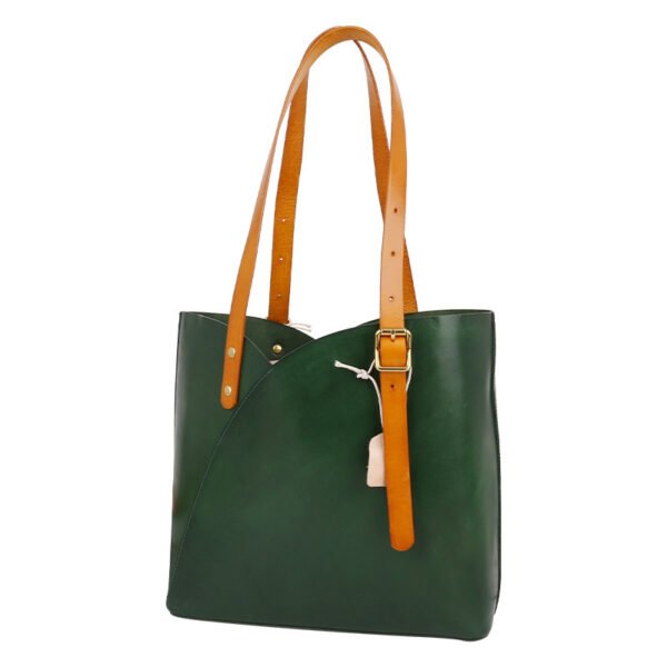 Cowhide Portable Fashion One-shoulder Tote Bag - Image 6