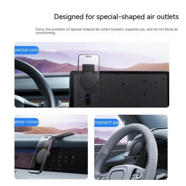 Magnetic Bendable Car Phone Holder & Wireless Charger 15W - Image 3