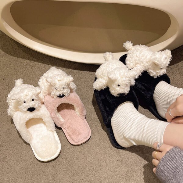 Cotton Slippers Female Puppy Doll Fluffy Slippers - Image 2