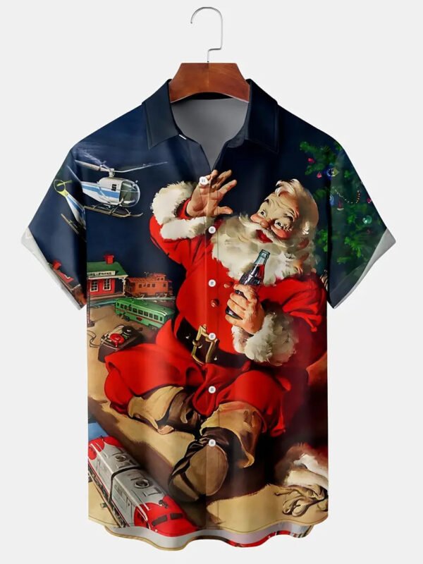 European And American Christmas Plus Size Men's 3D Shirt - Image 10