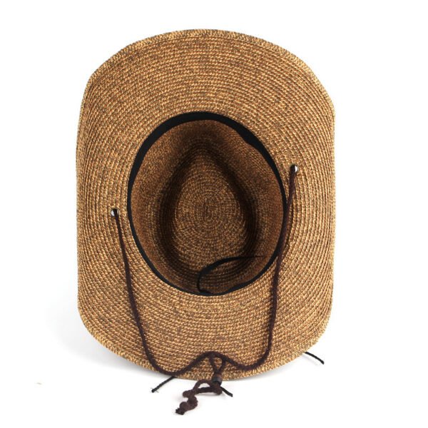 Outdoor Sunshade Western Denim Mixed Color Straw Hat - Image 4