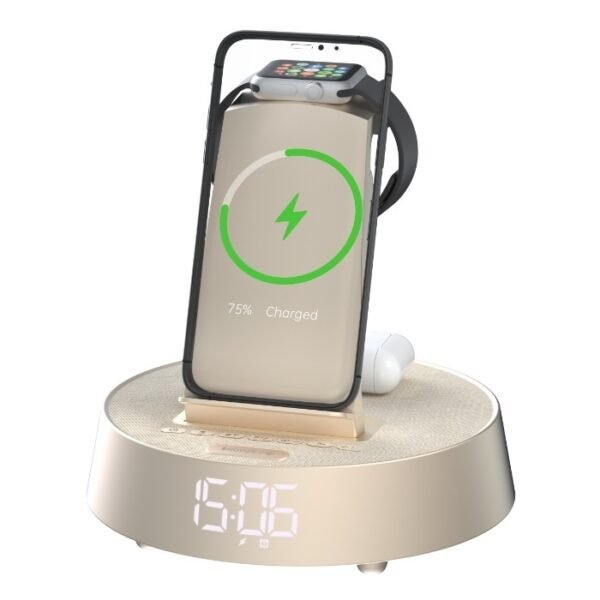 Wireless Bluetooth Speaker Clock Alarm Clock Mobile Phone Headset Watch - Image 2