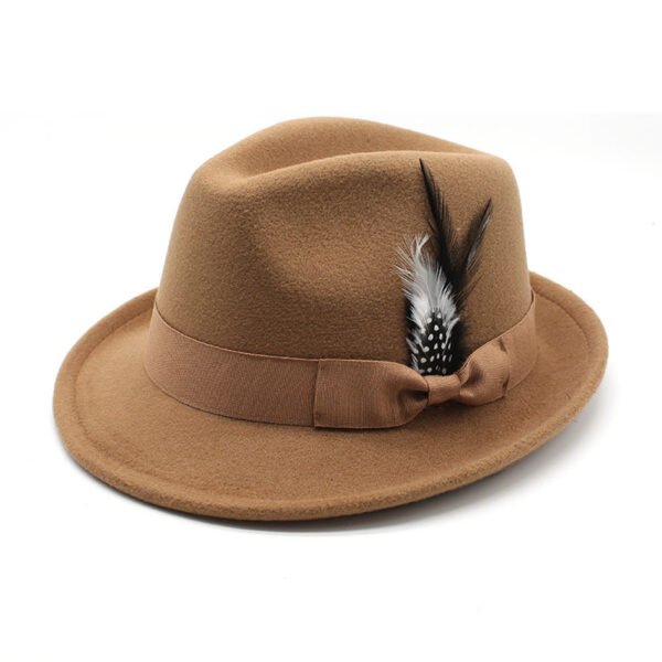 Men's Billycock Feather Fur Felt Hat - Image 5