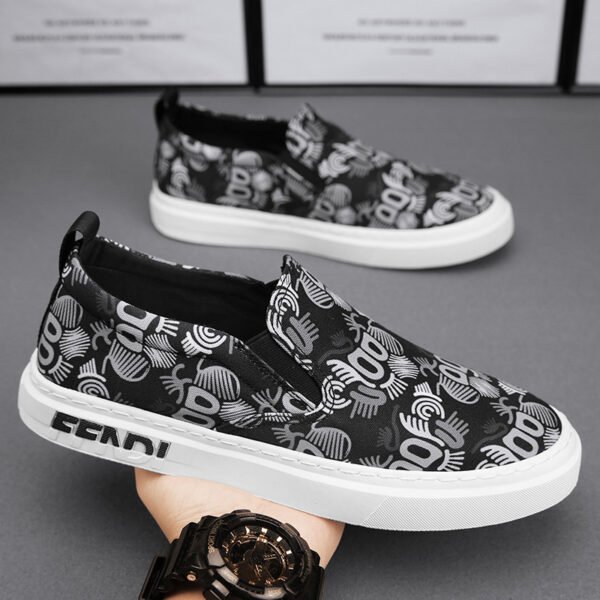 Spring And Autumn New Casual Canvas Lace-up Round Toe Shoes - Image 4