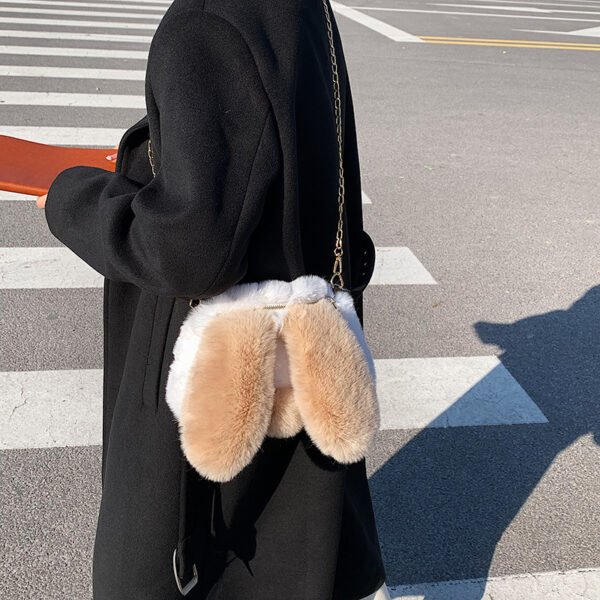 Cute Plush Ears Bunny Tail Fashion Bag - Image 4