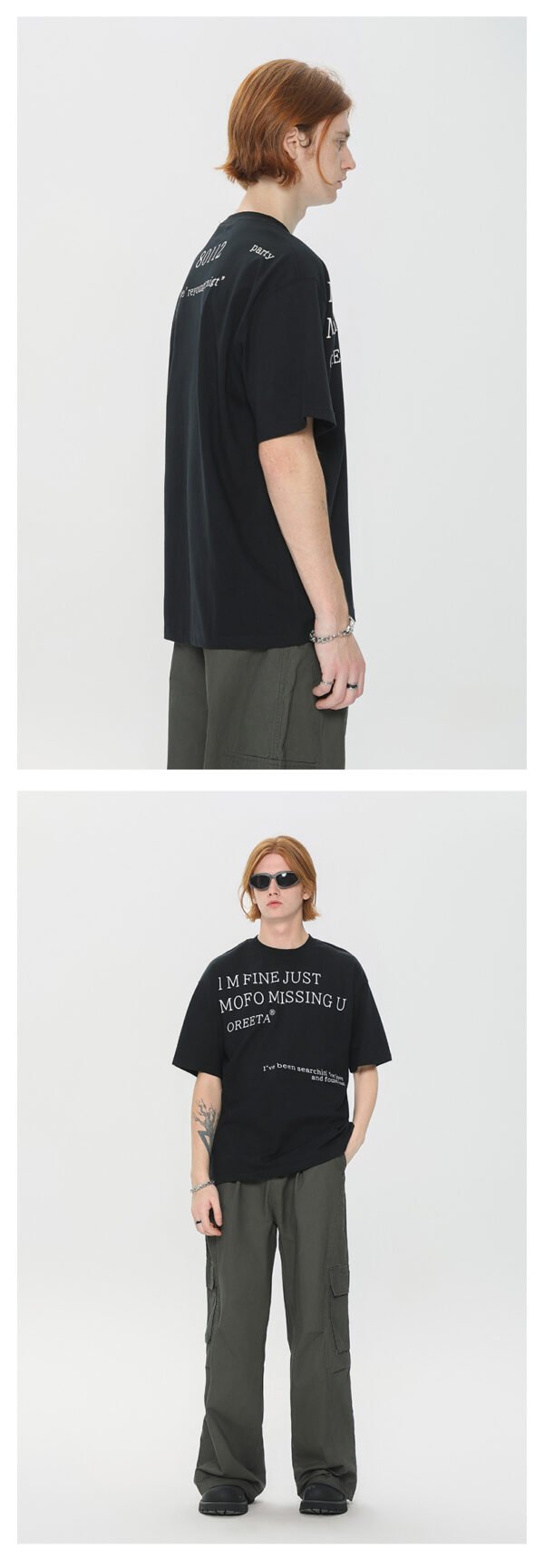 Fashion Offset Printing Cotton T-shirt Men - Image 2
