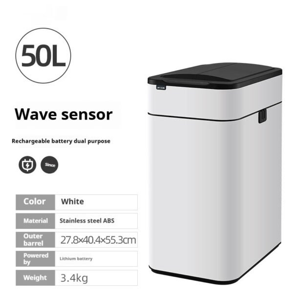 Inductive Ashbin Living Room And Kitchen Large Capacity Deodorant Smart Trash Can - Image 8