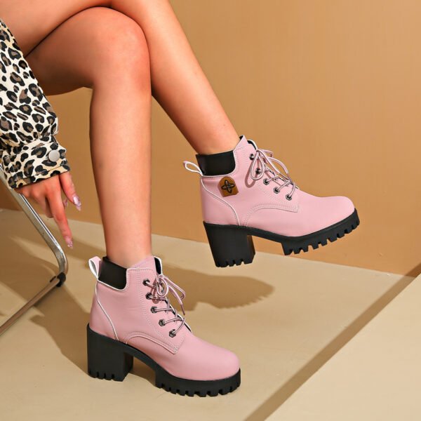 Chunky Heel Plus Size Martin Boots Thick Bottom Fashion All-match - Image 2